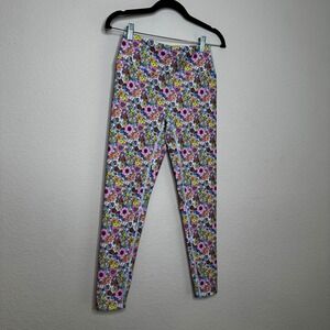 SSYS The Label Floral Butterfly High Waisted Leggings Small Boho Hippie Yoga‎
